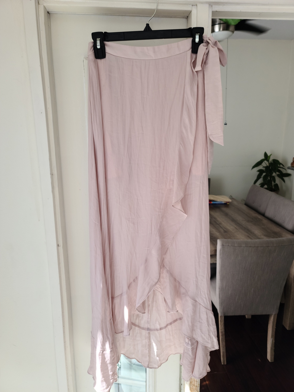Sadie & Sage Dusty Pink High-Low Wrap Skirt